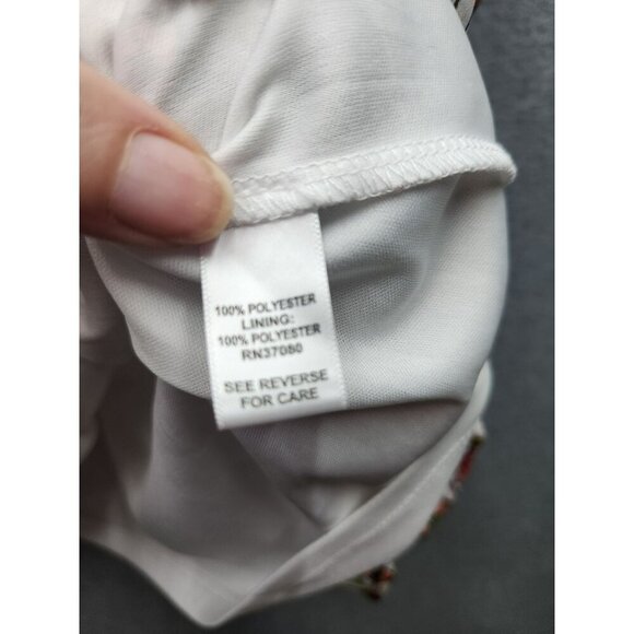 Cato Womens Floral Sleeveless Blouse Size L Lightweight 100% Polyester - Picture 3 of 5